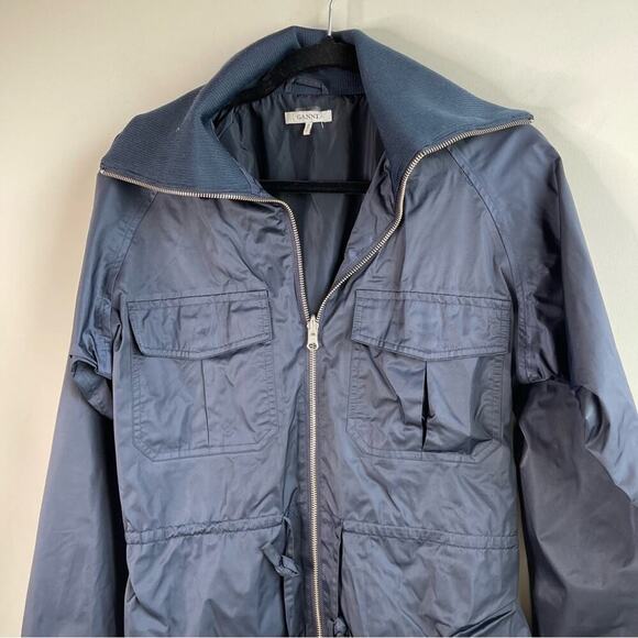 Ganni blue zip up cargo windbreaker jacket size XS‎ - Picture 5 of 6